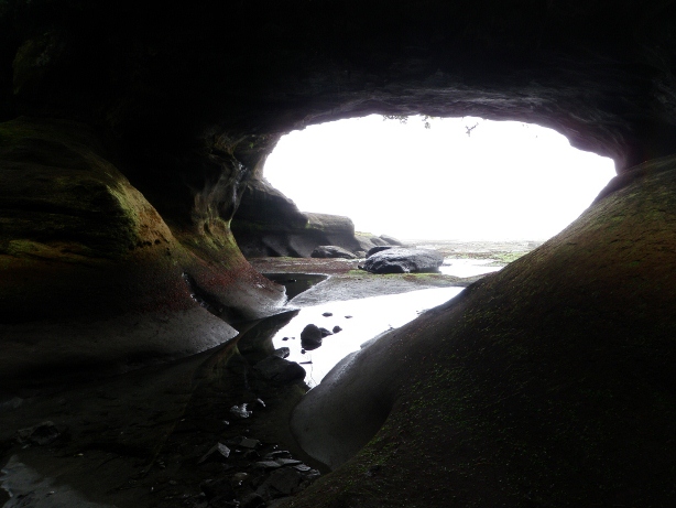 Sea cave at Owen Point Vancouver Island Hiking