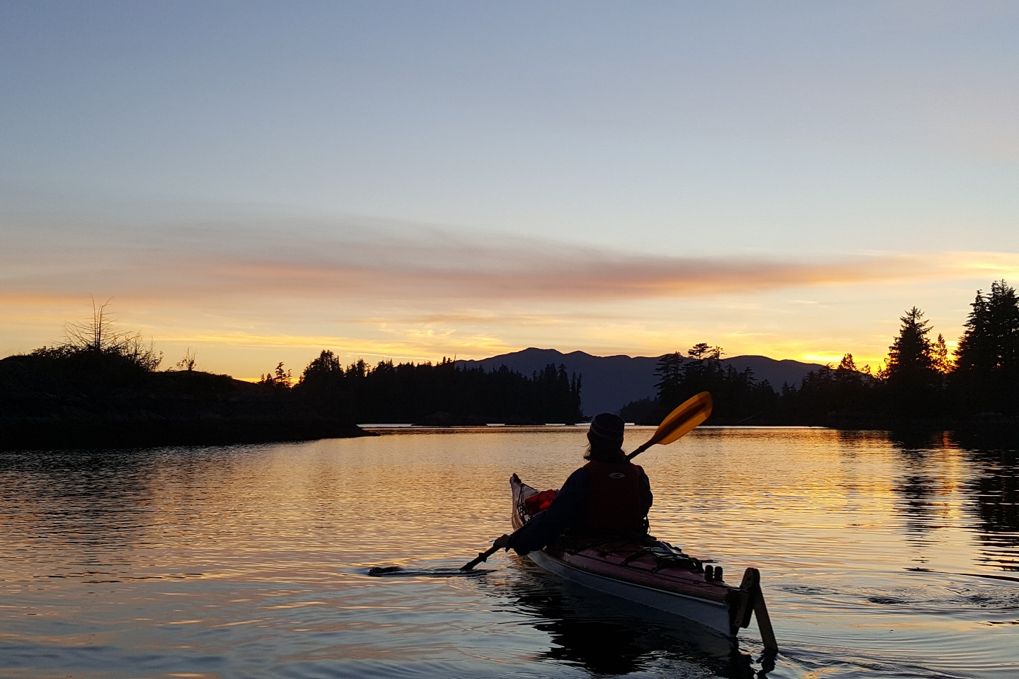 kayak sunset